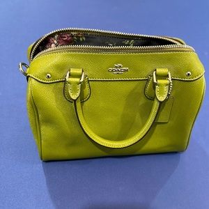 Coach mini Bennett Satchel. Olive green. No strap.